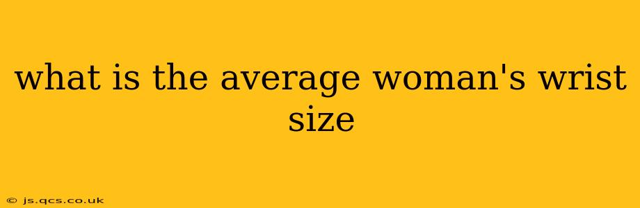 what is the average woman's wrist size