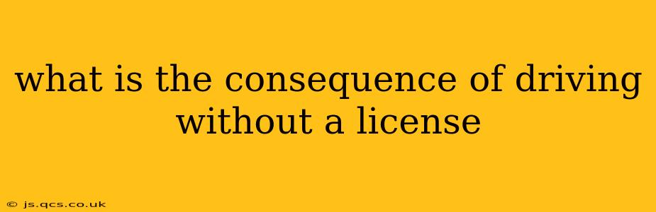 what is the consequence of driving without a license