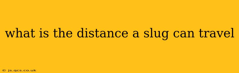 what is the distance a slug can travel