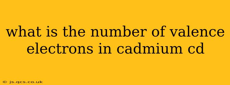 what is the number of valence electrons in cadmium cd