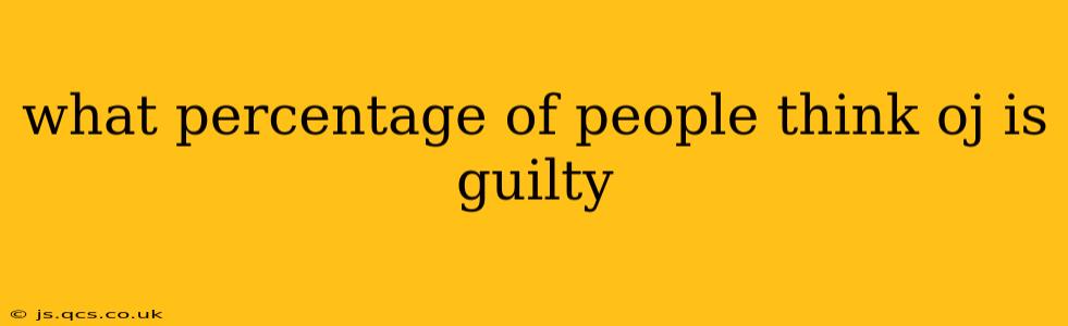 what percentage of people think oj is guilty