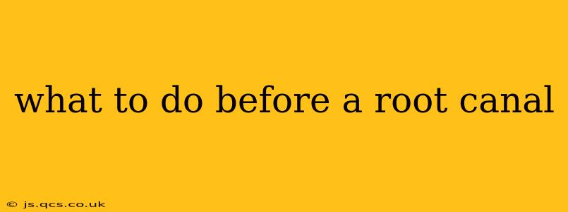 what to do before a root canal