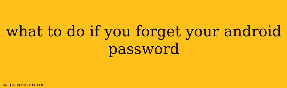 what to do if you forget your android password