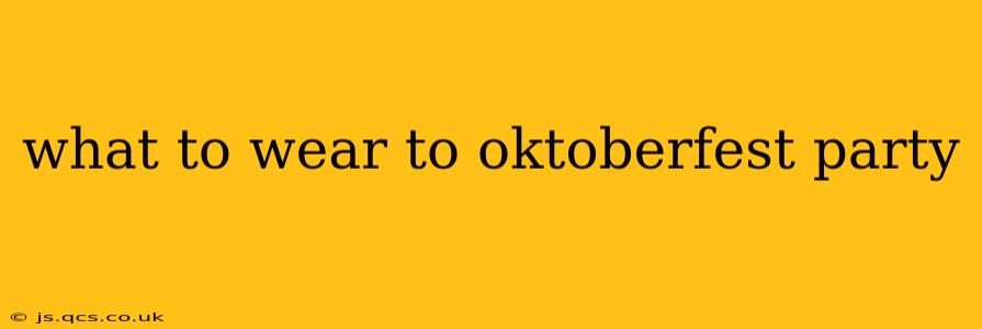what to wear to oktoberfest party