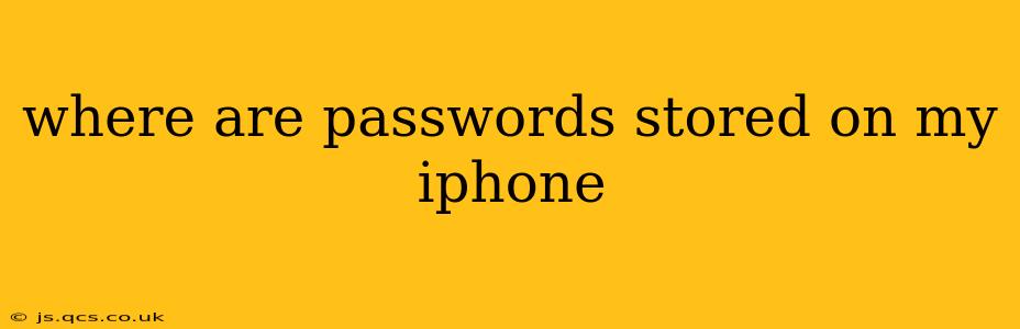 where are passwords stored on my iphone
