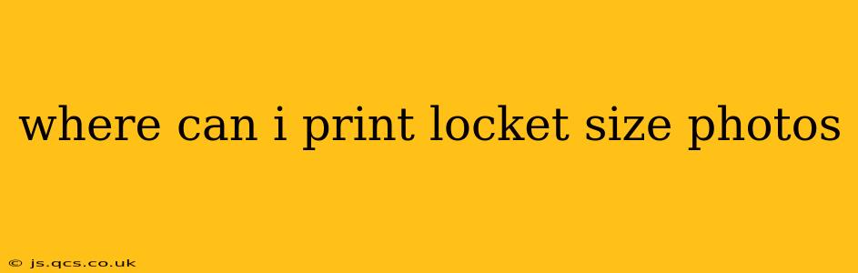 where can i print locket size photos