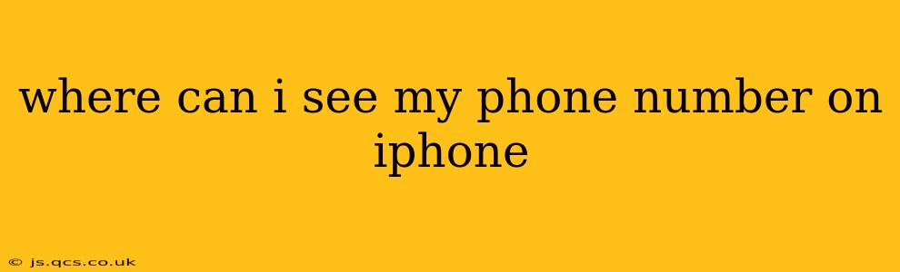 where can i see my phone number on iphone
