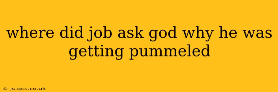 where did job ask god why he was getting pummeled