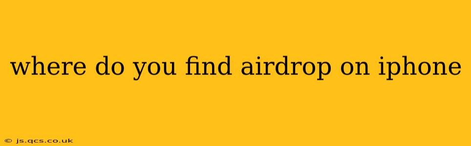where do you find airdrop on iphone