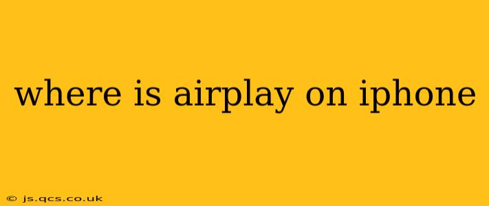 where is airplay on iphone