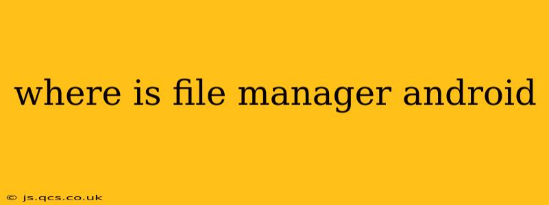 where is file manager android