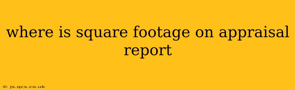 where is square footage on appraisal report
