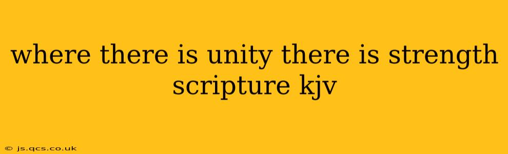 where there is unity there is strength scripture kjv