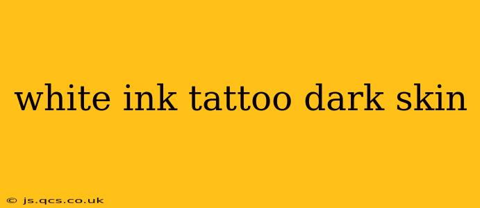 white ink tattoo dark skin