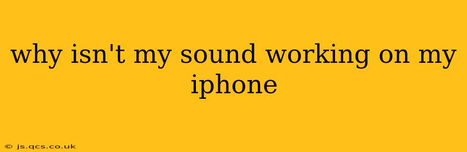 why isn't my sound working on my iphone