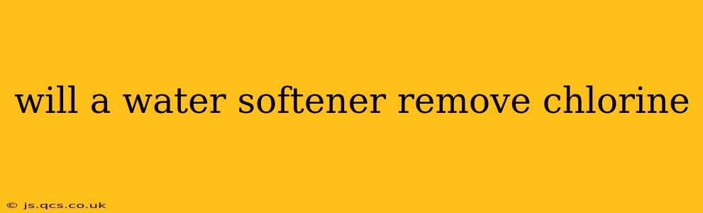 will a water softener remove chlorine