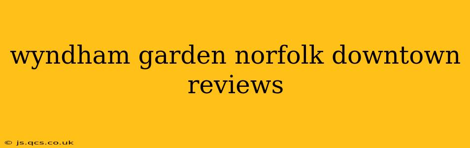 wyndham garden norfolk downtown reviews