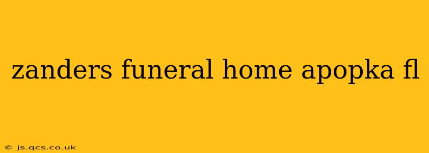 zanders funeral home apopka fl